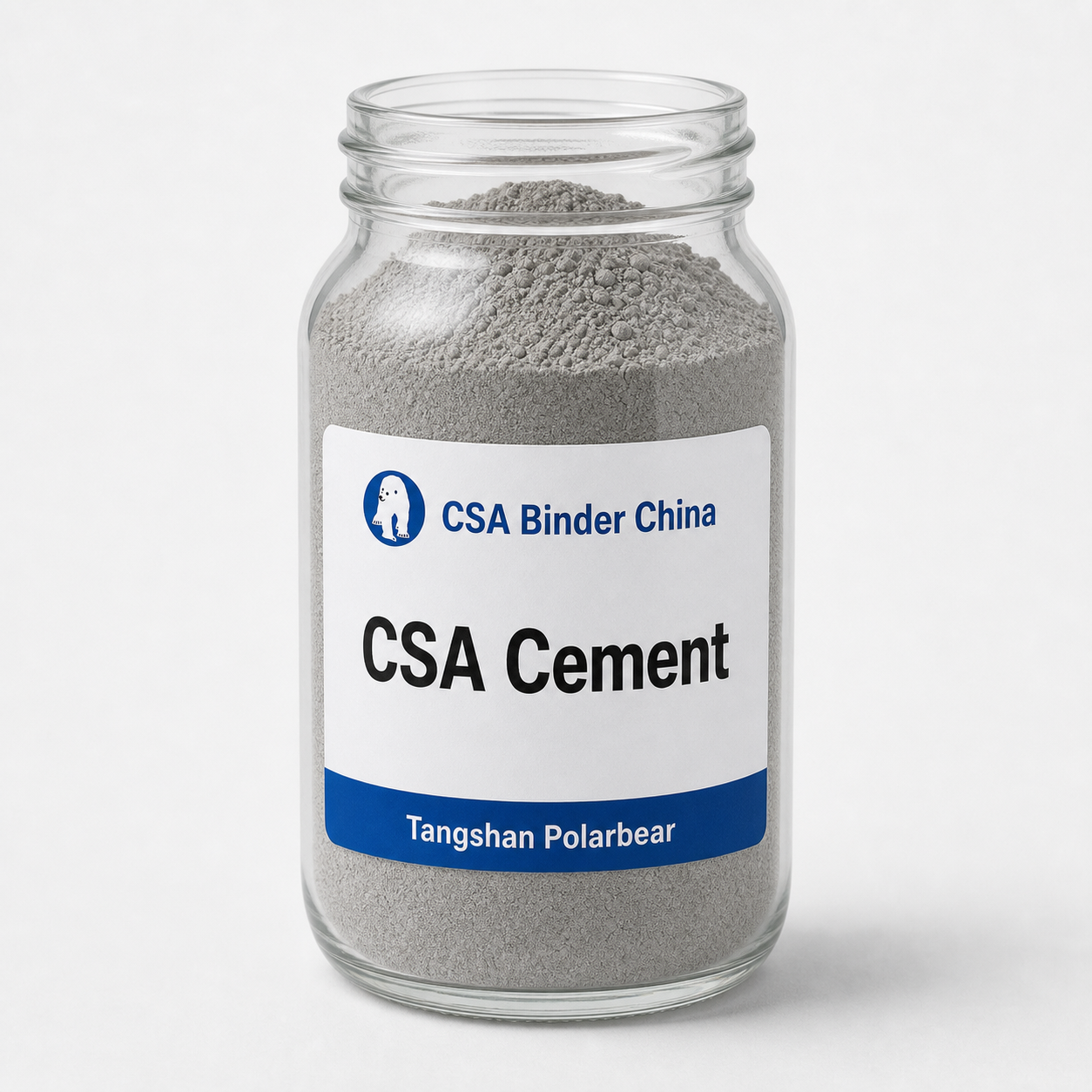 CSA Cement product in branded jar
