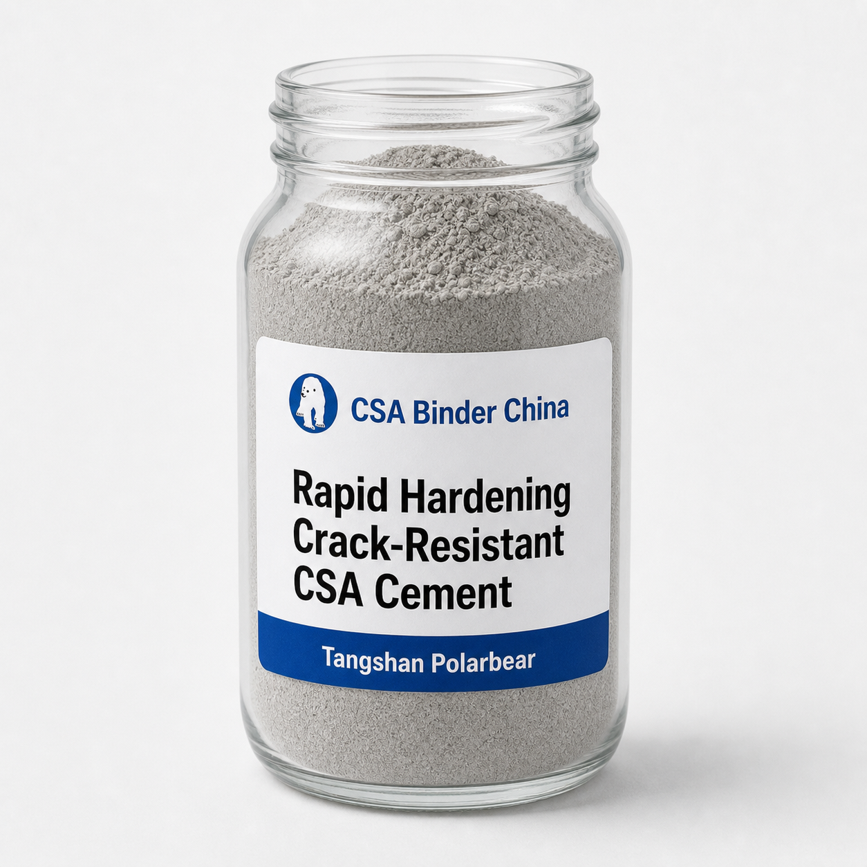 Rapid Hardening Crack-Resistant CSA Cement product in branded jar
