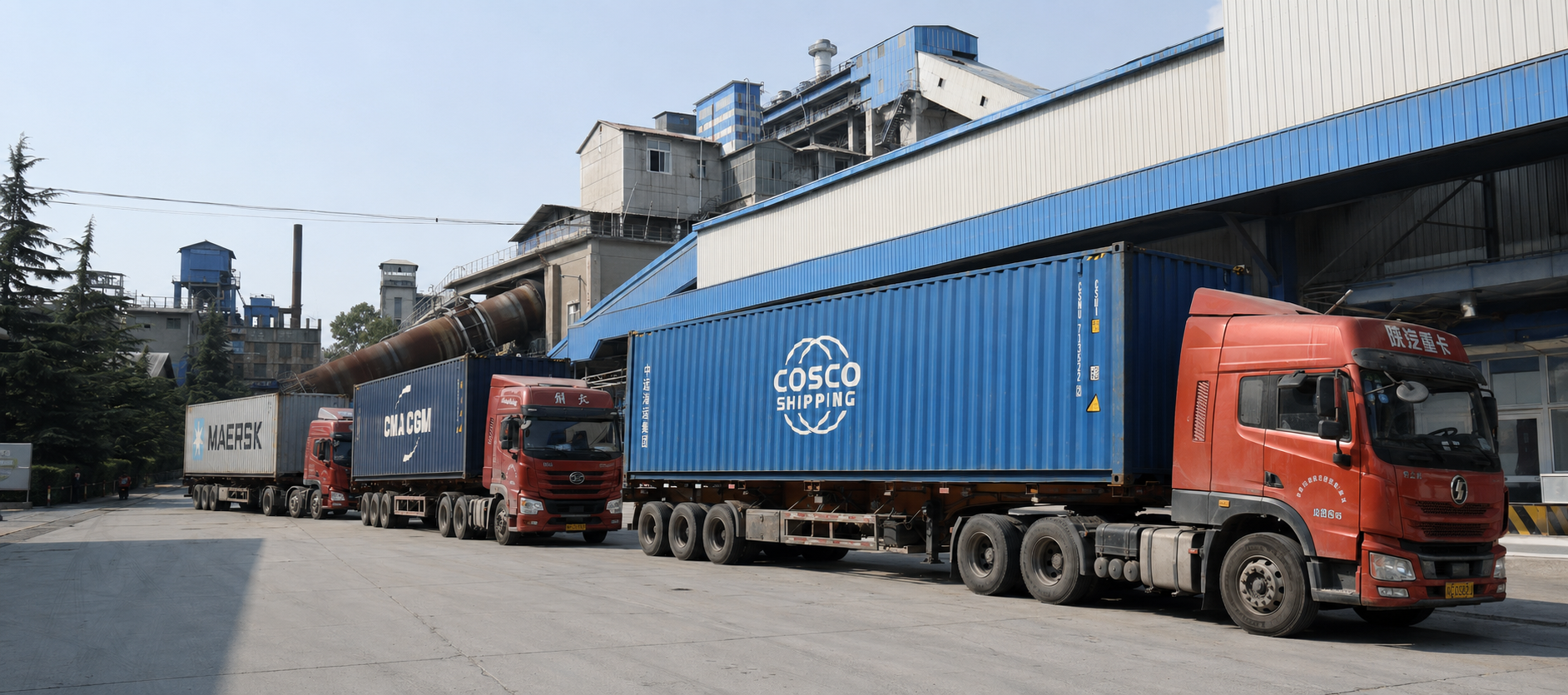 Containers loaded for worldwide shipping